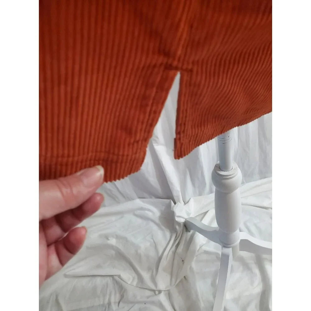 Baxter & Wells Corduroy Fall Vest Cottage Core Autumn Burnt Orange Size 2XL - Picture 12 of 16